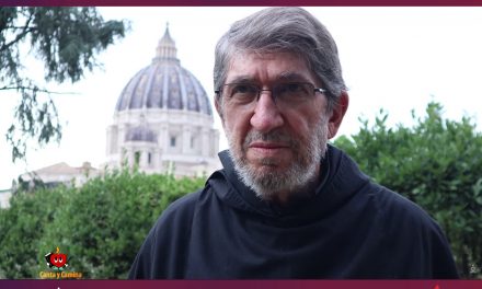 Con el P. Alejandro Moral tras 12 de servicio como Prior General de la Orden de San Agustín (2013-2025).