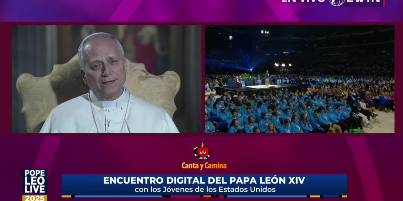 Encuentro digital del Papa León XIV con los jóvenes en el NCYC. 21 de noviembre de 2025.