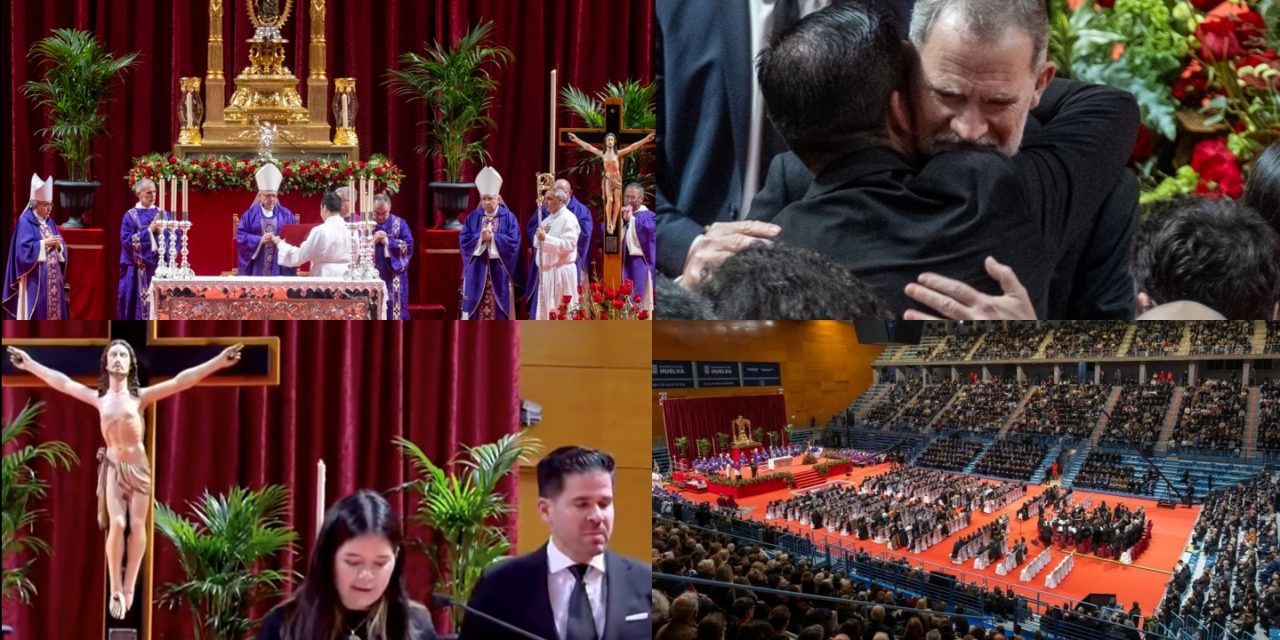 Misa en Huelva por las víctimas de la tragedia ferroviaria de Adamuz con los Reyes de España.