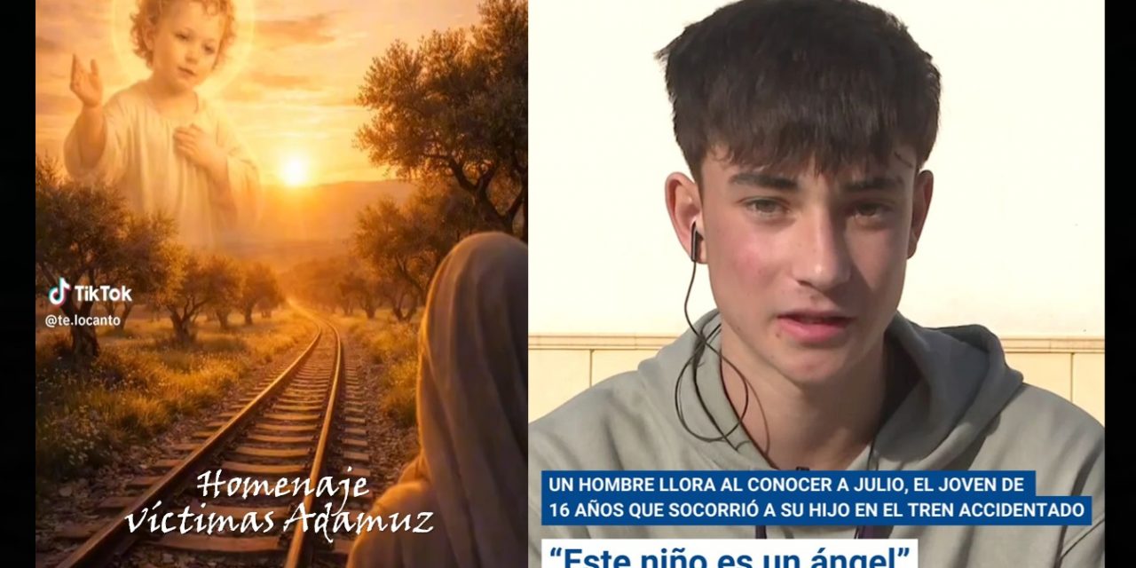Julio, «ángel» de 16 años, salvó la vida de José Manuel en Adamuz, Córdoba.