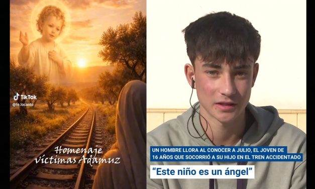 Julio, «ángel» de 16 años, salvó la vida de José Manuel en Adamuz, Córdoba.