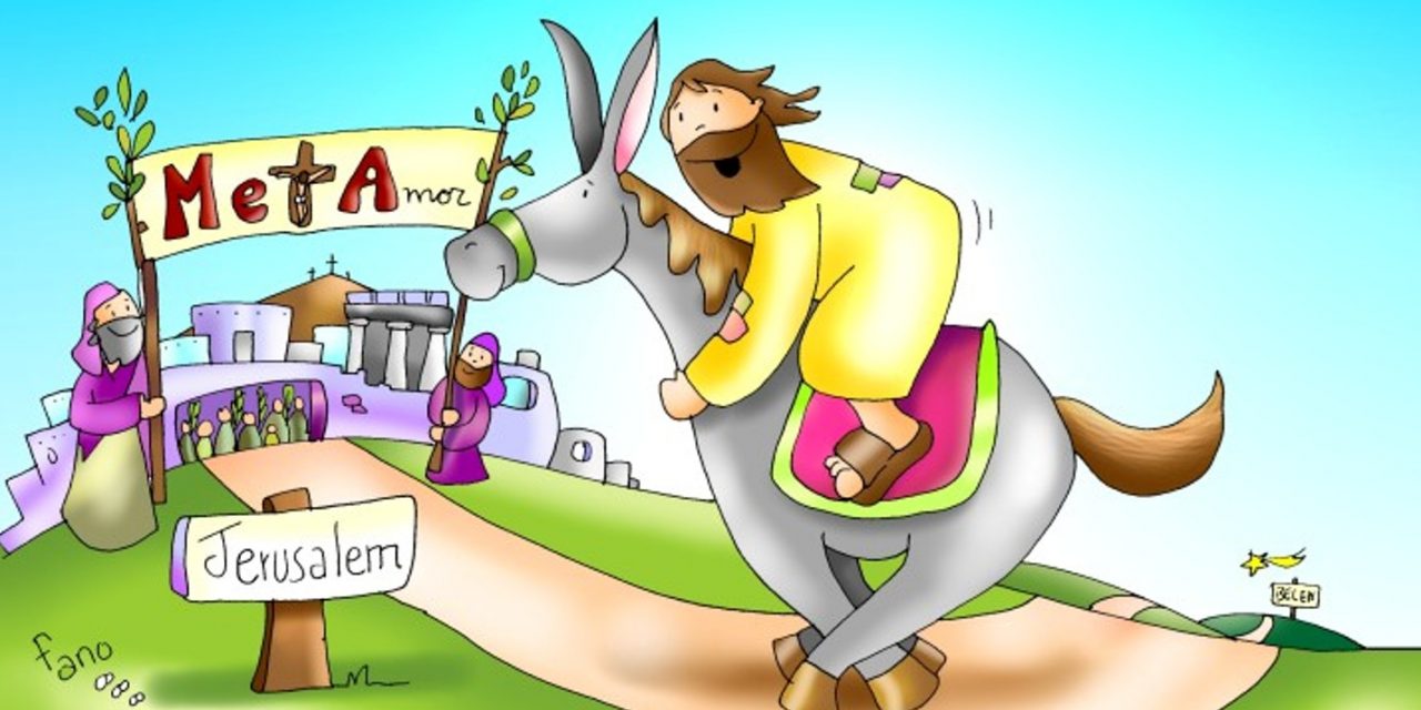 En un burrito. Domingo de Ramos en la Pasión del Señor 2026. Ciclo A.