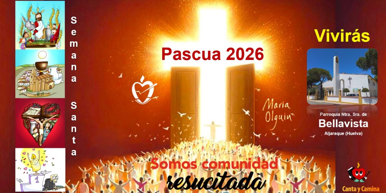 Somos Comunidad resucitada. Semana Santa y Pascua 2026 en Bellavista, Huelva. Recursos.