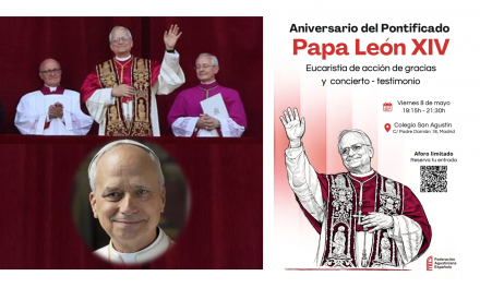Aniversario Pontificado de León XIV. 2025 -8 mayo- 2026. «Soy un hijo de san Agustín, soy agustino».