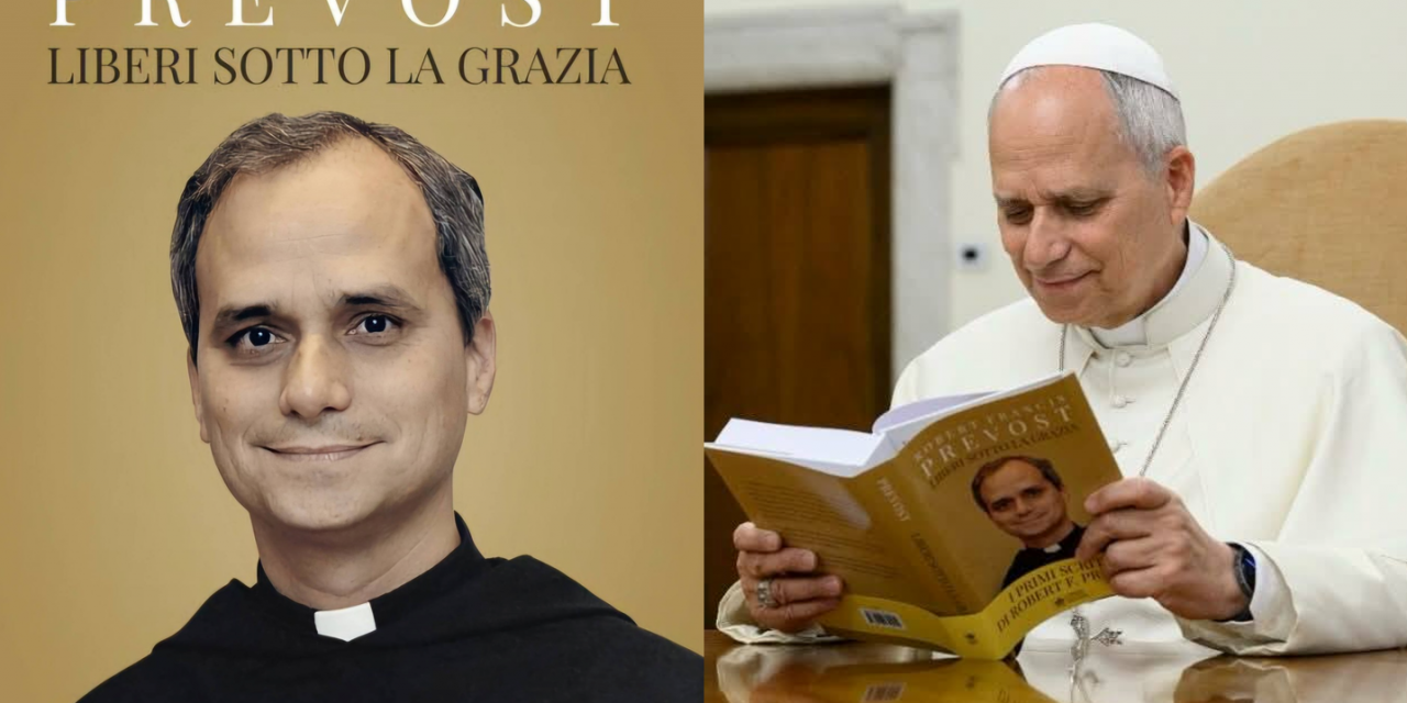 León XIV recibe la primera copia de la obra “Libres bajo la gracia». En librerías desde el 4 de mayo de 2026.