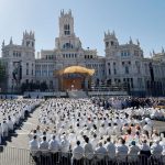 Santa Misa en la Plaza de Cibeles, Madrid. y Procesión del Corpus Christi presidida por el Papa León XIV.